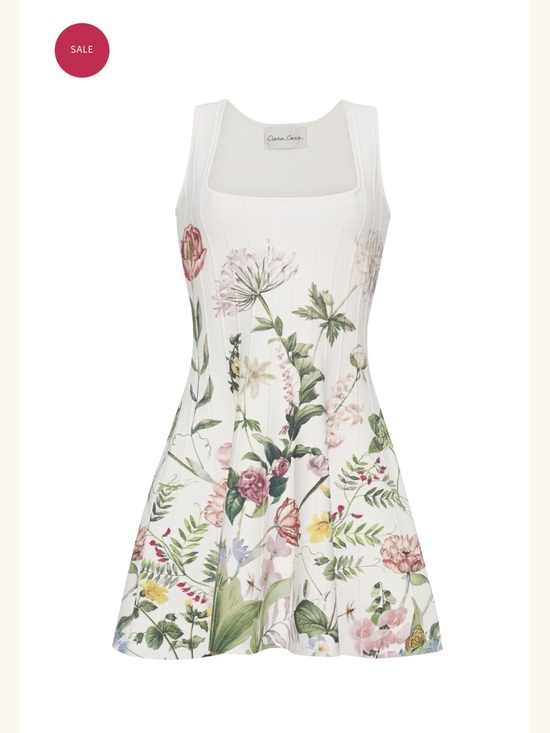 Cara Cara Dresses & Skirts - Cara Cara White Floral Print Mini Dress